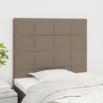 ARDEBO.de - Kopfteile 2 Stk. Taupe 100x5x78/88 cm Stoff