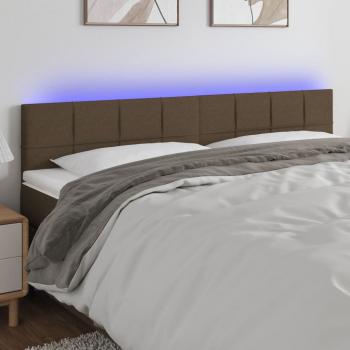 ARDEBO.de - LED Kopfteil Taupe 200x5x78/88 cm Stoff