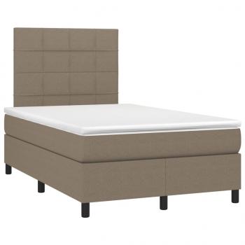 Boxspringbett mit Matratze Taupe 120x200 cm Stoff