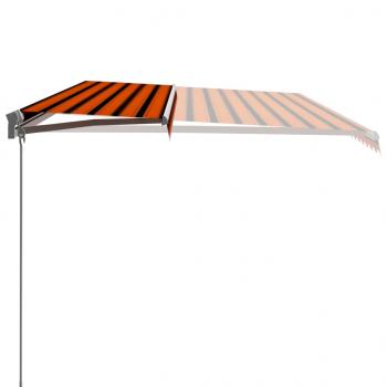 Einziehbare Markise Handbetrieben 600 x 300 cm Orange und Braun