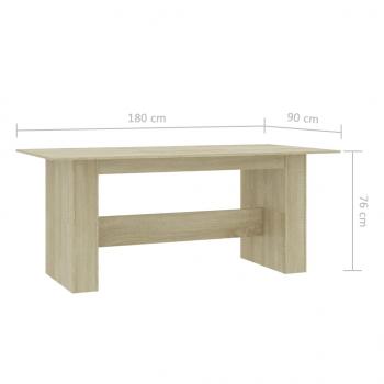 Esstisch Sonoma-Eiche 180x90x76 cm Holzwerkstoff