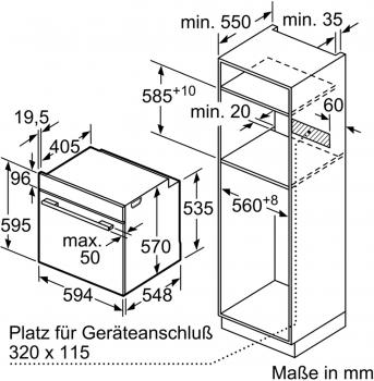 Siemens HB510ABR1 iQ100 EEK: A Einbaubackofen, 60 cm breit, 71l, Schnellaufheizung, 3D-Heißluft, Edelstahl