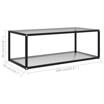 Couchtisch Transparent 100x50x35 cm Hartglas