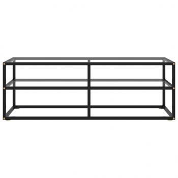 TV-Schrank Schwarz mit Hartglas 120x40x40 cm