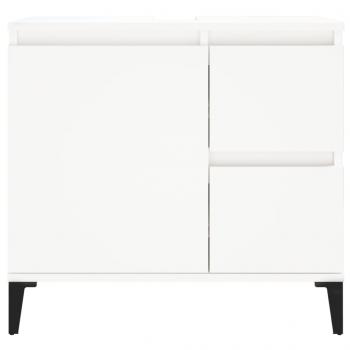 Badschrank Weiß 65x33x60 cm Holzwerkstoff