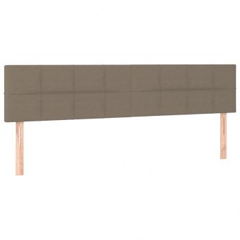 Boxspringbett mit Matratze & LED Taupe 180x200 cm Stoff