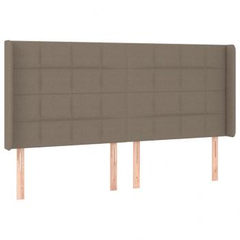 Boxspringbett mit Matratze & LED Taupe 180x200 cm Stoff