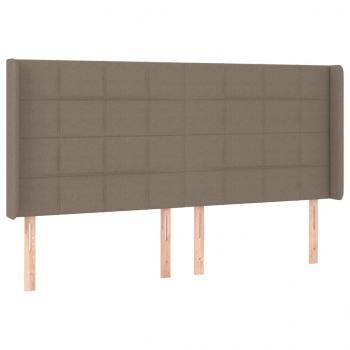 Boxspringbett mit Matratze & LED Taupe 180x200 cm Stoff