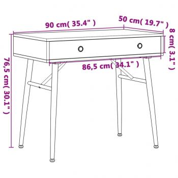 Computertisch mit Schublade Antikgrün 90x50x76,5 cm