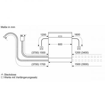 Siemens SX95EX07CE iQ500 Vollintegrierter XXL Geschirrspüler, 60 cm breit, 14 Maßgedecke, aquaStop, sideLight, varioScharnier, Kindersicherung, HomeConnect