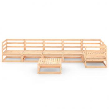 7-tlg. Garten-Lounge-Set Massivholz Kiefer