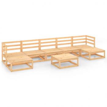 8-tlg. Garten-Lounge-Set Massivholz Kiefer