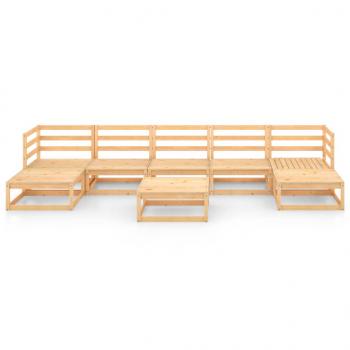 8-tlg. Garten-Lounge-Set Massivholz Kiefer