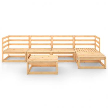 6-tlg. Garten-Lounge-Set Massivholz Kiefer