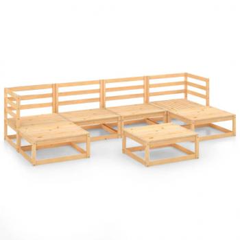 7-tlg. Garten-Lounge-Set Massivholz Kiefer