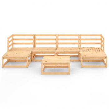 7-tlg. Garten-Lounge-Set Massivholz Kiefer