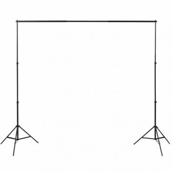 Fotostudio Set 3 Baumwolle-Hintergründe Rahmen verstellbar 3x6m
