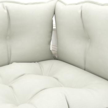 Garten-Palettensofa 2-Sitzer mit Kissen in Beige Holz