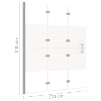 Faltbare Duschkabine ESG 120x140 cm Weiß 