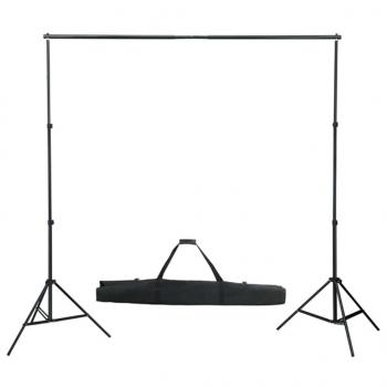 Fotostudio-Set mit Hintergrund, Leuchten und Schirmen