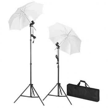 Fotostudio-Set mit Weißem Hintergrund 600×300 cm & Leuchten