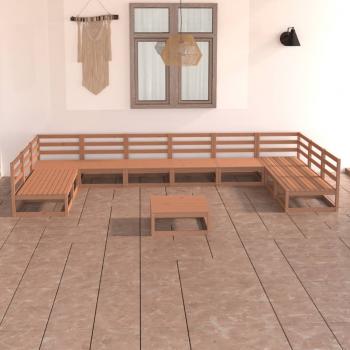 ARDEBO.de - 11-tlg. Garten-Lounge-Set Massivholz Kiefer