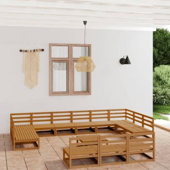 ARDEBO.de - 14-tlg. Garten-Lounge-Set Massivholz Kiefer