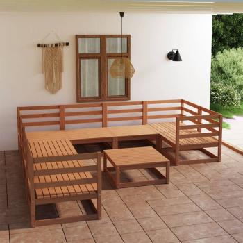 ARDEBO.de - 9-tlg. Garten-Lounge-Set Massivholz Kiefer