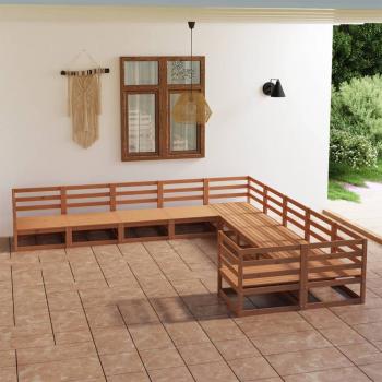 ARDEBO.de - 10-tlg. Garten-Lounge-Set Massivholz Kiefer