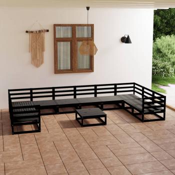 ARDEBO.de - 11-tlg. Garten-Lounge-Set Massivholz Kiefer