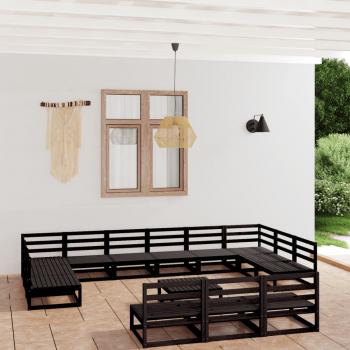 ARDEBO.de - 14-tlg. Garten-Lounge-Set Massivholz Kiefer