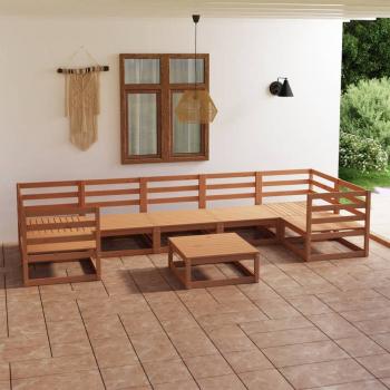 ARDEBO.de - 8-tlg. Garten-Lounge-Set Massivholz Kiefer