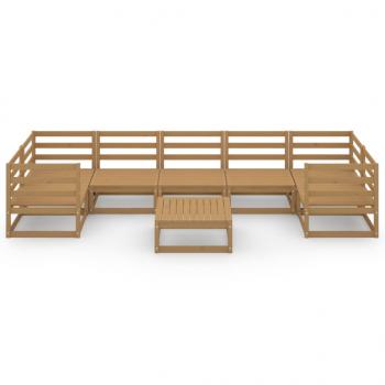 8-tlg. Garten-Lounge-Set Massivholz Kiefer