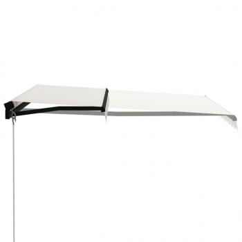 Markise Manuell Einziehbar mit LED 300x250 cm Creme