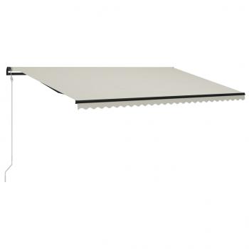 Einziehbare Markise mit Windsensor & LED 600x300cm Creme