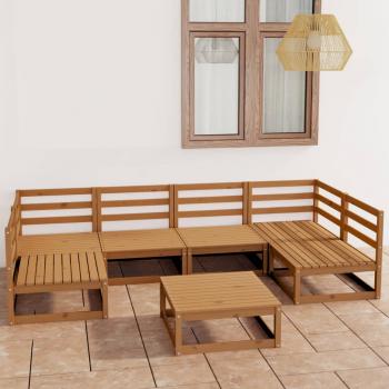 ARDEBO.de - 7-tlg. Garten-Lounge-Set Massivholz Kiefer