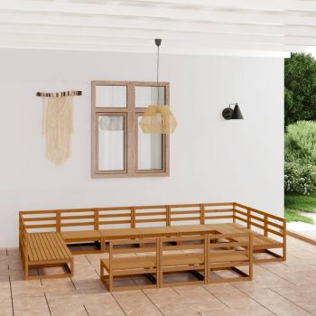 ARDEBO.de - 13-tlg. Garten-Lounge-Set Massivholz Kiefer