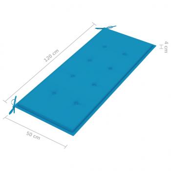 Gartenbank mit Auflage 120 cm Bambus