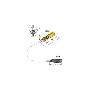 ARDEBO.de Turck BIM-UNT-AP7X-0,3-PSG3S Magnetischer Näherungsschalter (3959964)