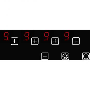 Exquisit EKI801-5 Induktionskochfeld, 78 cm breit, 9 Leistungsstufen, Kindersicherung, Restwärmeanzeige, Ankochautomatik, Rahmenlos, schwarz
