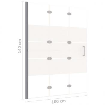 Faltbare Duschkabine ESG 100x140 cm Weiß 