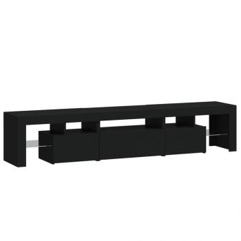 TV-Schrank mit LED-Leuchten Schwarz 200x36,5x40 cm