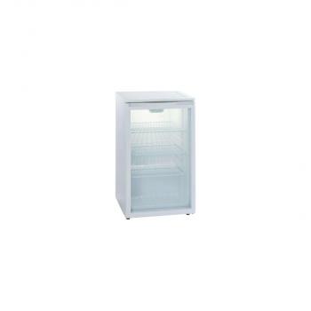 PKM GKS102 Stand Glastür Flaschenkühlschrank, 50,5 cm breit, 105 L, 3 Drahtablagen, regelbares Thermostat, weß