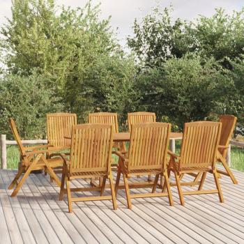 ARDEBO.de - 9-tlg. Garten-Essgruppe Massivholz Teak