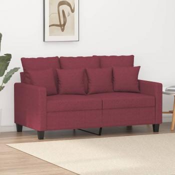 ARDEBO.de - 2-Sitzer-Sofa Weinrot 120 cm Stoff