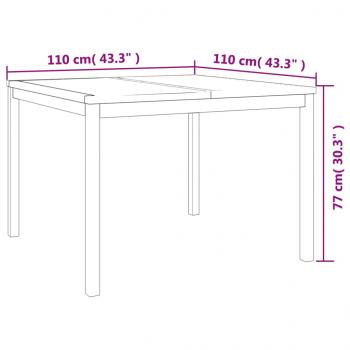 5-tlg. Garten-Essgruppe Massivholz Teak