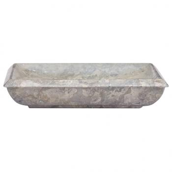 Waschbecken Grau 50x35x10 cm Marmor