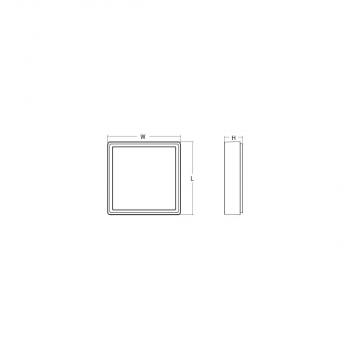 SG Leuchten Frame Square LED Wandleuchte, 7W, 630lm, 3000K, Phasenabschnittsdimmung, weiß (605241)