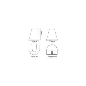 SG Leuchten Spike LED Außenwandleuchte, 17W, 890lm, 3000K, Phasenabschnittsdimmung, graphit (623914)