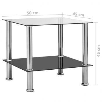 Beistelltisch Transparent 45x50x45 cm Hartglas   